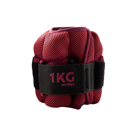 Утяжелитель для запястий и лодыжек Decathlon Twin-Pack по 1 кг (Burgundy)