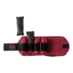 Утяжелитель для запястий и лодыжек Decathlon Twin-Pack по 1 кг (Burgundy)