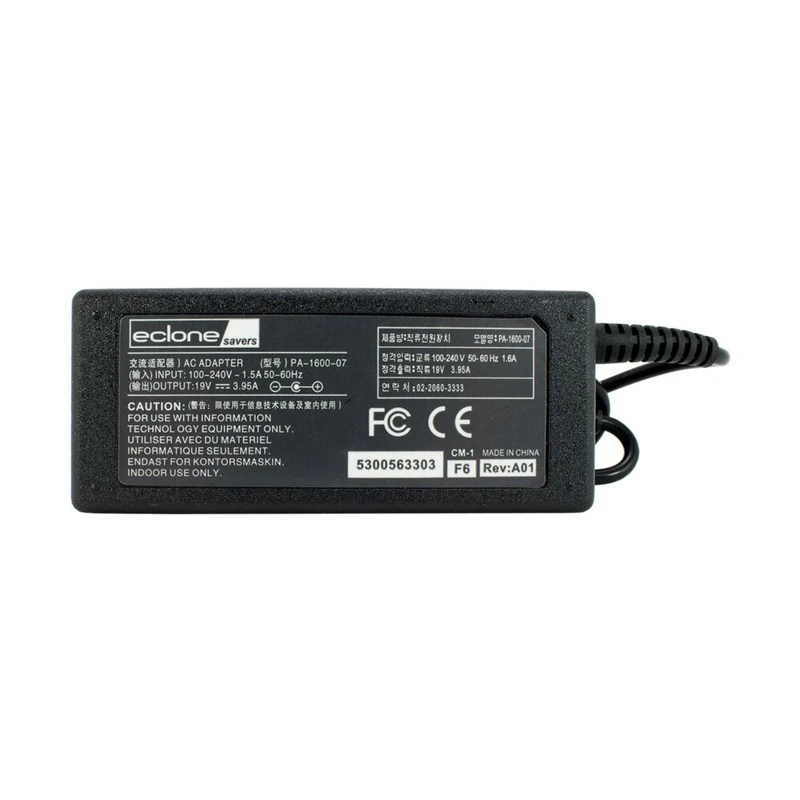 AC ADAPTER FOR TOSHIBA 19V 3.95A 5.5x2.5