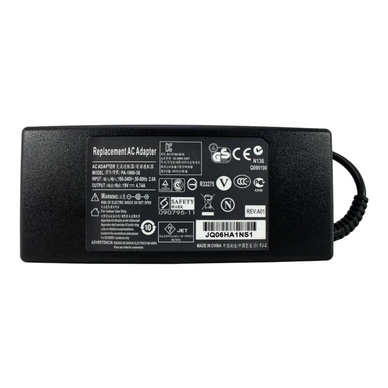 AC ADAPTER FOR ACER 19V 4.74 5.5x1.7