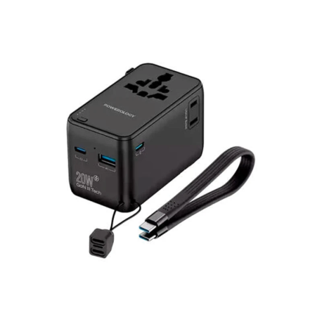 POWER BANK POWEROLOGY 2500W UNIVERSAL TRAVEL ADAPTER WITH 4000 mAh