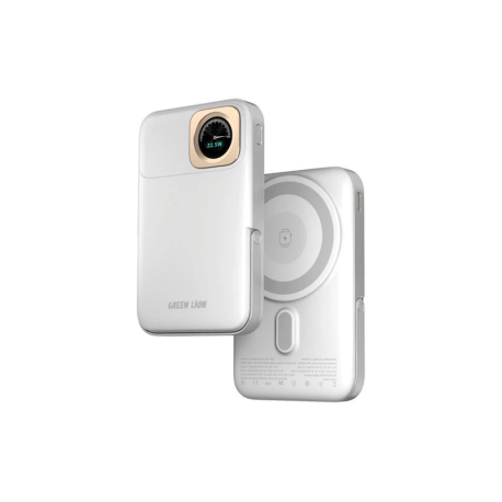POWER BANK GREEN LION VOLT GAUGE 10K (WHITE)