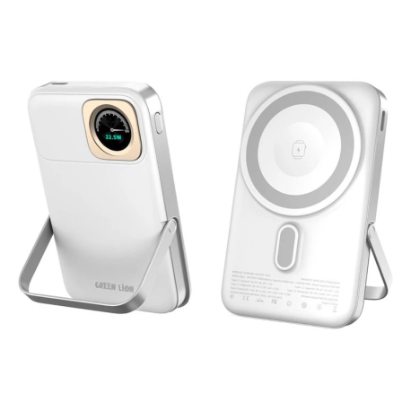 POWER BANK GREEN LION VOLT GAUGE 10K (WHITE)