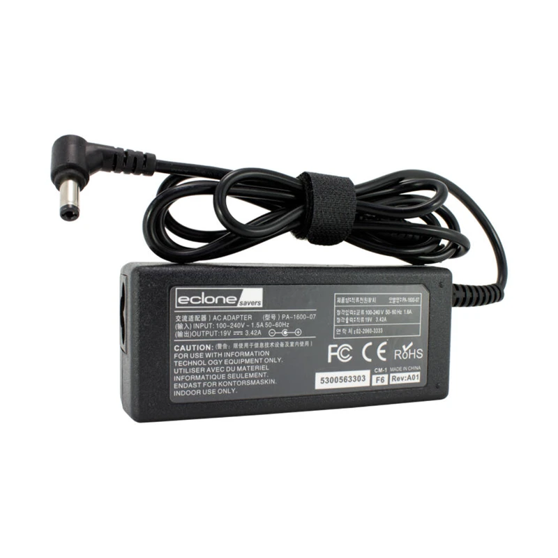AC ADAPTER FOR TOSHIBA 19V 3.42A 5.5x2.5