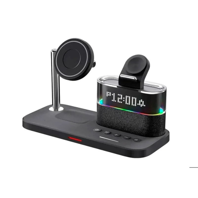 Беспроводное ЗУ Yesido DS37 6-в-1 с RGB-подсветкой