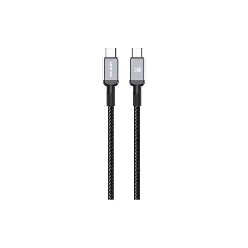 Кабель Green Lion USB-C to USB-C Durable Braided Cable PD 100W