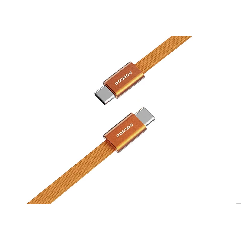 Кабель Porodo TYPE-C TO TYPE-C 1M 60W (ORANGE)
