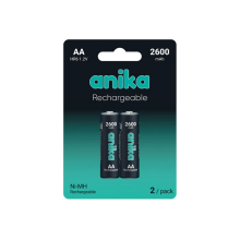 ANIKA RECHARGEABLE HR6 2xAA 2600MAH BATAREÝ