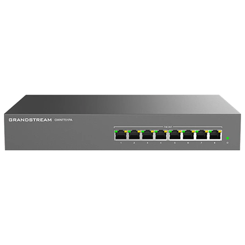 GRANDSTREAM GWN7701PA 1000 Mbps RJ45 POE+ 8 PORT NETWORK SWITCH