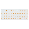 STICKER FOR KEYBOARD WITHOUT COLOR ONLY RUS ORANGE WORD