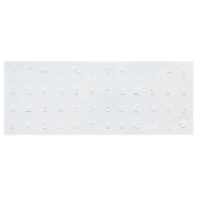 STICKER FOR KEYBOARD WITHOUT COLOR ONLY RUS WHITE WORD