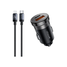 CAR CHARGER YESIDO Y73 30W TYPE-C LIGHTNING