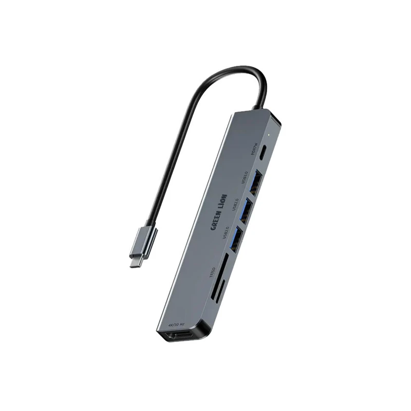 GREEN LION 7 IN 1 TYPE-C GN7N1CHUBGY USB-PORT KÖPELDIJI