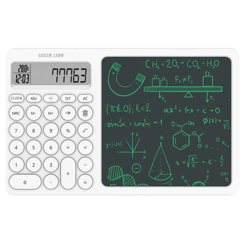 CALCULATOR-WRITING PAD COMBO GREEN LION CALCWRITE PRO
