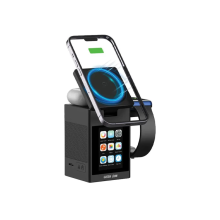 GREEN LION SMART STATION PRO 3 IN 1 KABELSIZ ZARÝAD BERIJI WE KOLONKA