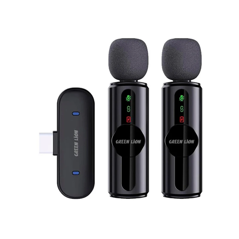 LAPEL MICROPHONE GREEN LION 3 IN 1 GNGM76XMICBK