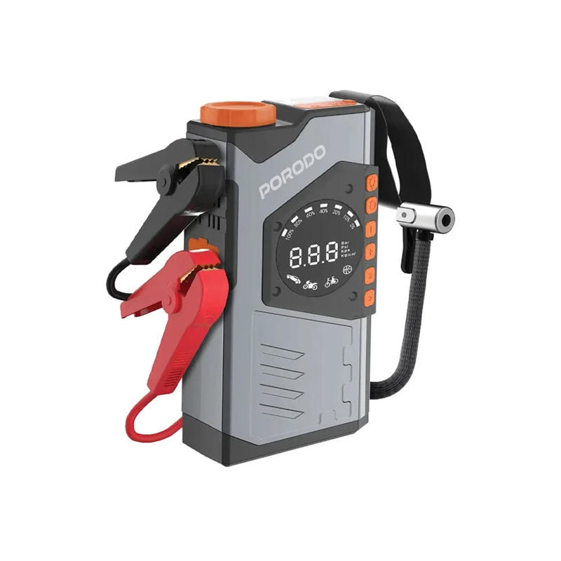 JUMP STARTER AND AIR COMPRESSOR PORODO VOLTBOOST 3 IN 1 PDPBA10GY