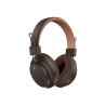HEADPHONES PORODO SOUNDTEC LEATHER-FINISH PDSTCYZ18BR