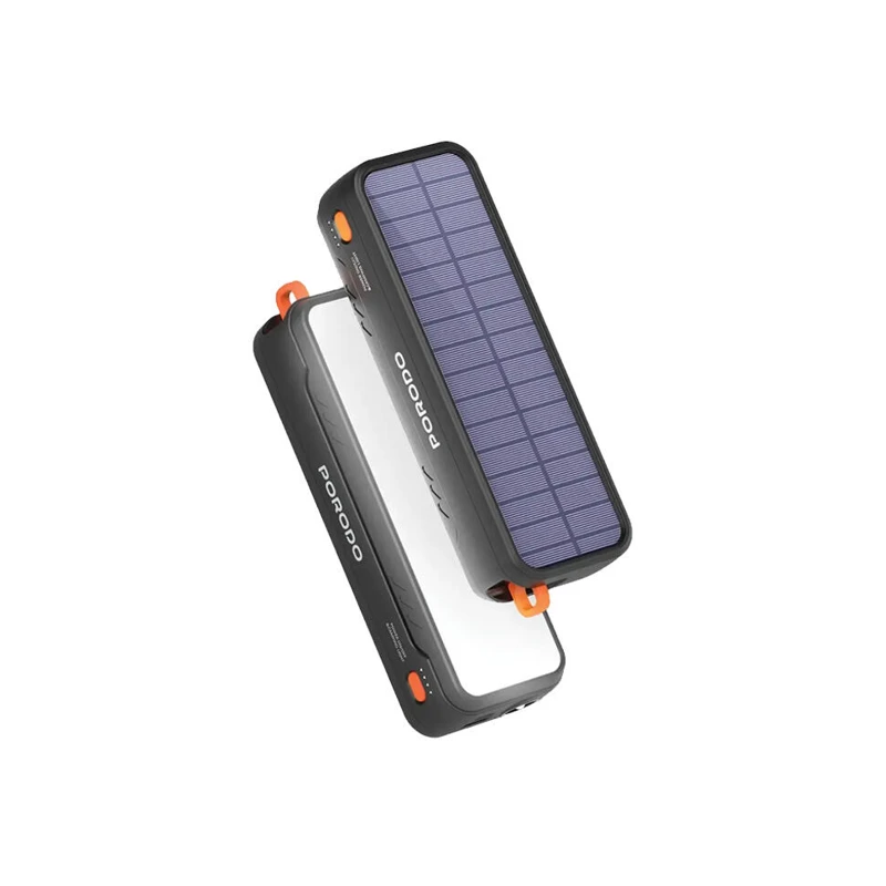PORODO SOLAR-POWERED 20000MAH PDPBAS149BK PORTATIW ZARÝAD BERIJI