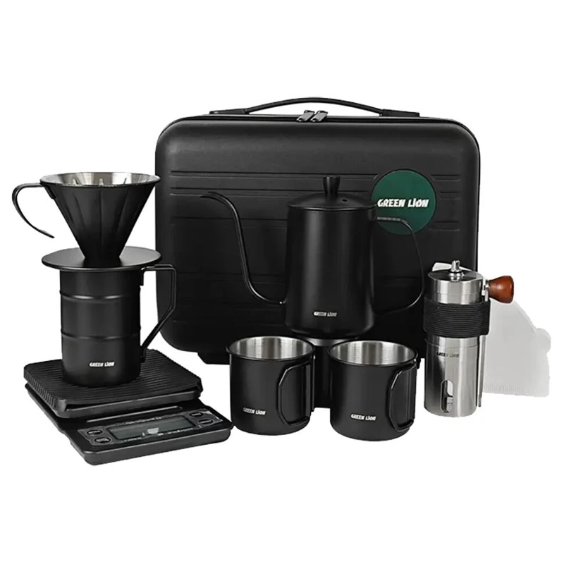 COFFEE MAKER SET GREEN LION V-60 PRO 7 IN 1 GNV60CMSPRBK