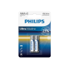 PHILIPS ULTRA ALKALINE 2xAAA BATAREÝ