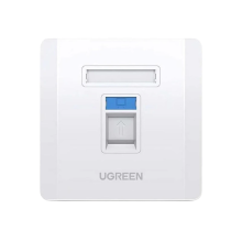 UGREEN NW144 SINGLE-PORT RJ45-RJ11 KEYSTONE SLOT WHITE 80180 TOR ÜÇIN DIWAR ROZETKASY