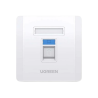 NETWORK IN-WALL SOCKET UGREEN NW144 SINGLE-PORT RJ45-RJ11 KEYSTONE SLOT WHITE 80180