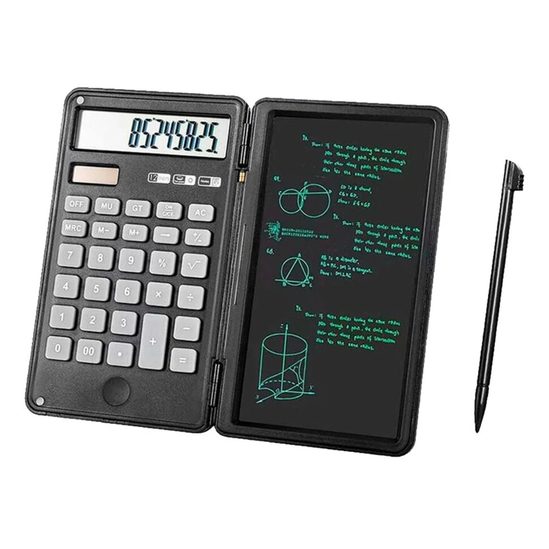 CALCULATOR-TABLET PAD OEM 2 IN 1 ZH-66 6.5" WITH WRITING PAD AND STYLUS BLACK