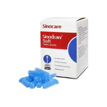 SINOCARE SINODRAW SOFT 28G 50 ШТ ОДНОРАЗОВЫЕ ЛАНЦЕТЫ ДЛЯ ЗАБОРА КРОВИ
