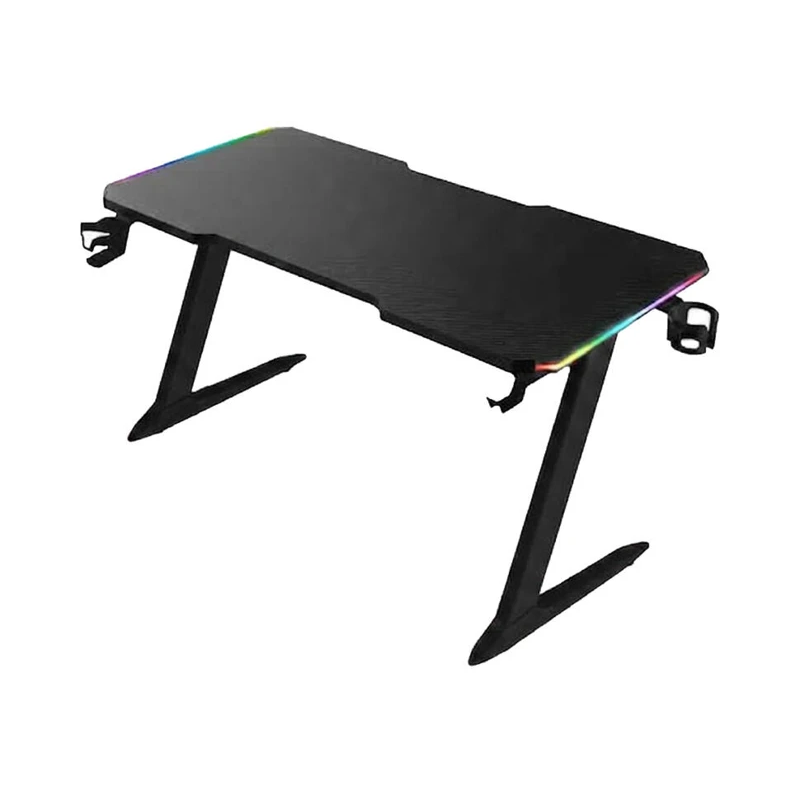 DECHUAN D2205 LED RGB LIGHTING Z SHAPE BLACK ИГРОВОЙ СТОЛ