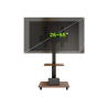 НАПОЛЬНАЯ СТОЙКА ДЛЯ ТЕЛЕВИЗОРА 26-65" TELEVISIONS WITH MULTI TIER SHELVES DARK WOOD BLACK STEEL HARDWARE