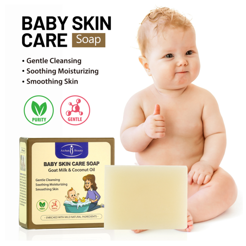 AICHUN BEAUTY ДЕТСКОЕ МЫЛО С КОЗЬИМ МОЛОКОМ И КОКОСОВЫМ МАСЛОМ 100Г