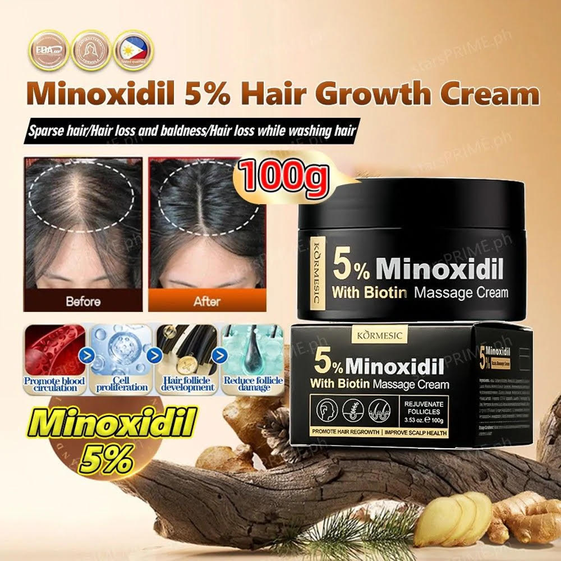 KORMESIC 5% MINOXIDIL SCALP MASSAGE CREAM 100G