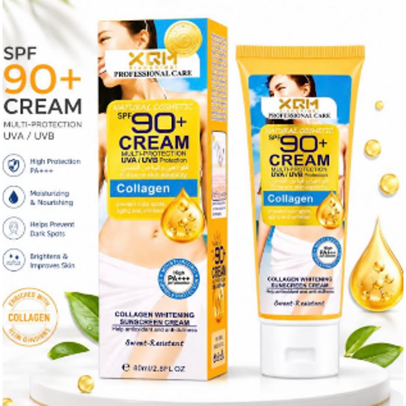XQM COLLAGEN SPF 90 WHITENING SUNSCREEN CREAM 80 ML