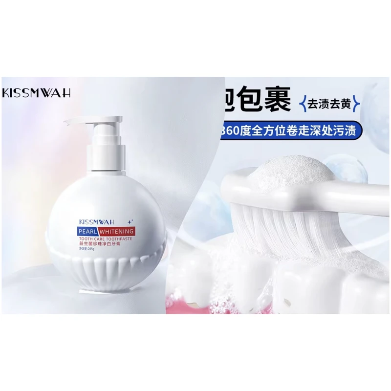 KISSMWAH PROBIOTIC PEARL WHITENING TOOTHPASTE 265G