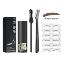 EELHOE DARK BROWN EYEBROW STAMP KIT WITH STENCILS