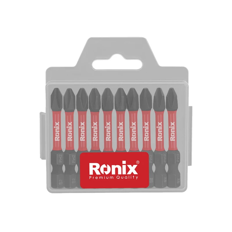 IMPACT SCREWDRIVER BIT SET RONIX RH-5461 HIGH TORQUE S2 STEEL TOOLS BLOCK KIT 10 PCS