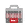 RONIX RH-5461 HIGH TORQUE S2 STEEL TOOLS BLOCK KIT 10 ШТ НАБОР УДАРНЫХ БИТ