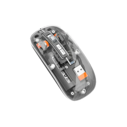 GREEN LION TRANSPARENT MOUSE 2 1600DPI (GRAY) МЫШЬ