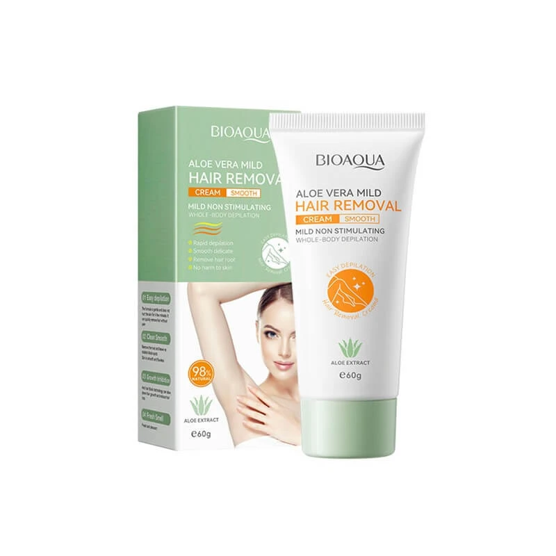 BIOAQUA КРЕМ ДЛЯ УДАЛЕНИЯ ВОЛОС С АЛОЭ ВЕРА 60 Г