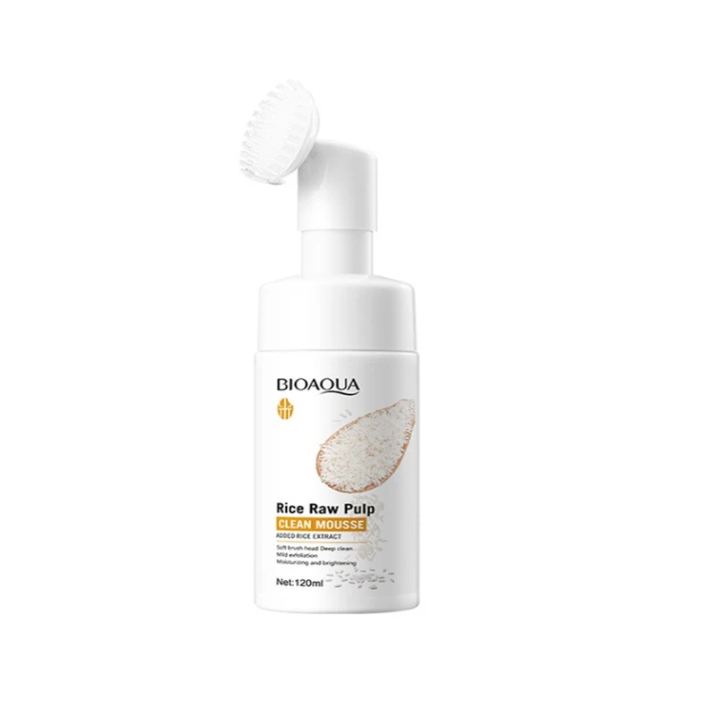 BIOAQUA RICE RAW PULP CLEAN MOUSSE 120 ML