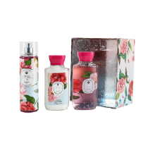 V.V.LOVE BBW-RASPBERRY CHIFFON SET 3 IN 1