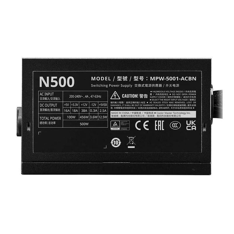 POWER SUPPLY FOR PC COOLER MASTER 500W ELITE NEX N500