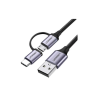 UGREEN US177 TYPE-A ÜÇIN MICROUSB/TYPE-C (1M) SMARTFON ÜÇIN KABEL