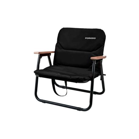 PORODO LIFESTYLE OUTDOOR FOLDING CUSHIONED CHAIR (BLACK) OTURGYÇ