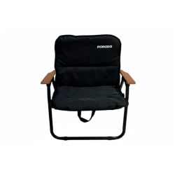 PORODO LIFESTYLE OUTDOOR FOLDING CUSHIONED CHAIR (BLACK) OTURGYÇ