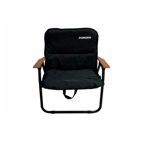 PORODO LIFESTYLE OUTDOOR FOLDING CUSHIONED CHAIR (BLACK) OTURGYÇ