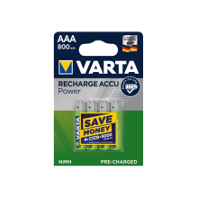 VARTA RECHARGEABLE ACCU POWER 4xAAA 800MAH 616 BATAREÝ
